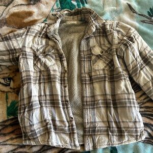Wrangler Plaid Kids Jacket - Brown and Cream